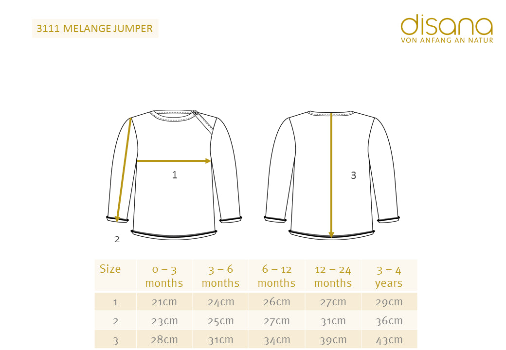 Maglioncino mélange in lana merino bio 0-3 anni // orange-cassis